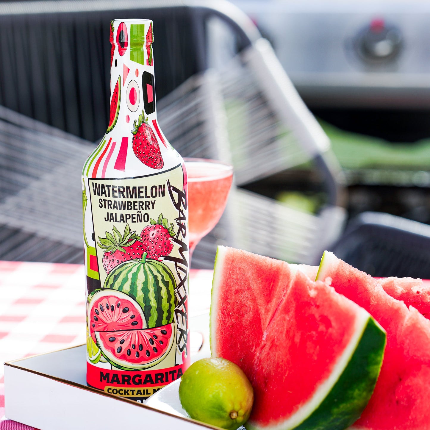 BarMixxers Watermelon Strawberry Jalapeño Margarita Beverage Mixer - 25oz - 13 Servings