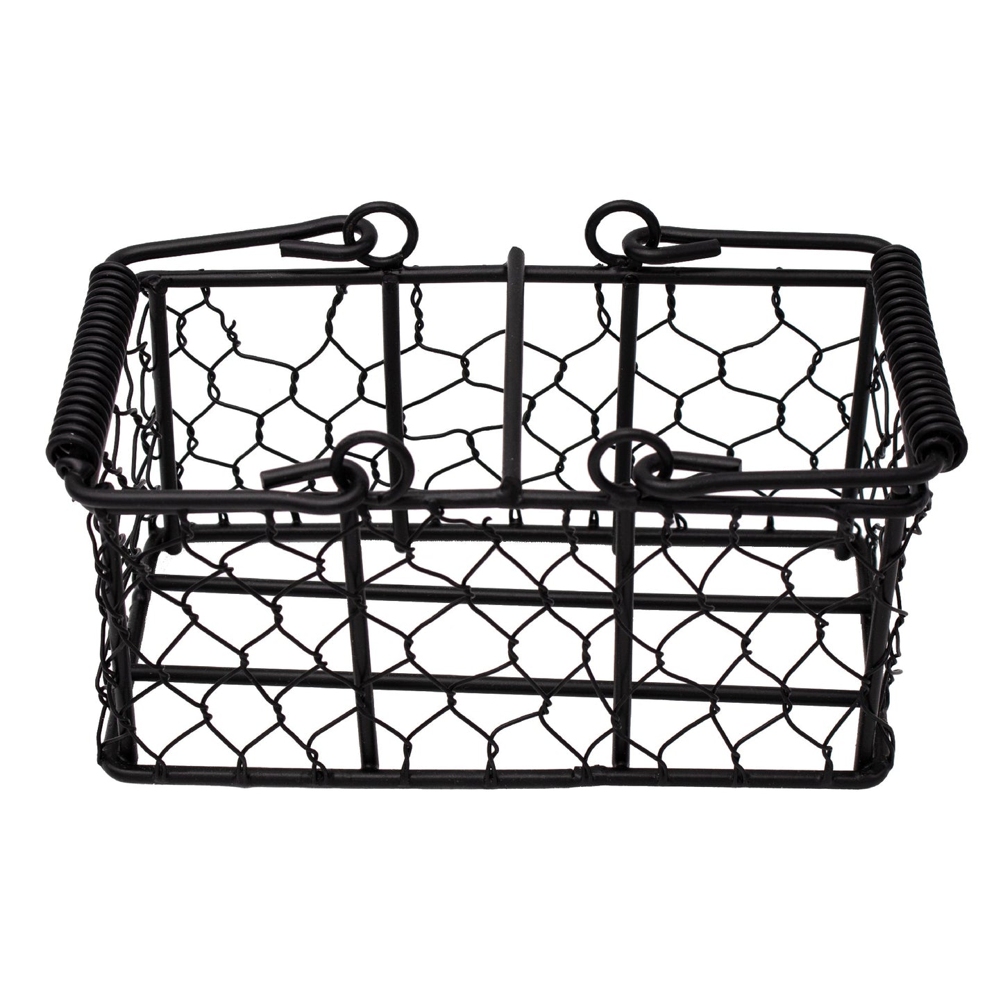 Chicken Wire Caddy for 2 Half Pint 8oz Mason Jars