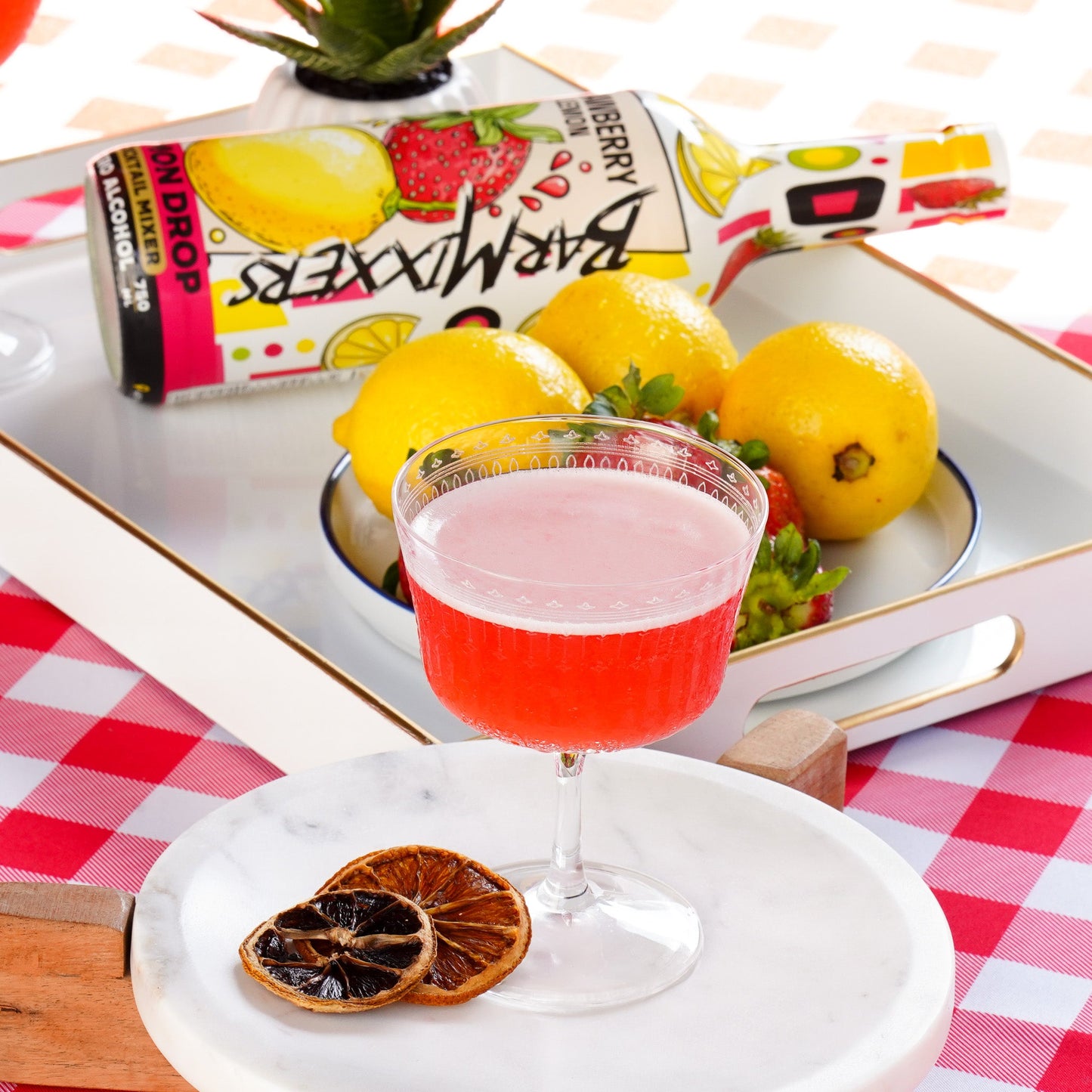 BarMixxers Strawberry Lemon Drop beverage Mixer - 13 Servings - 25oz