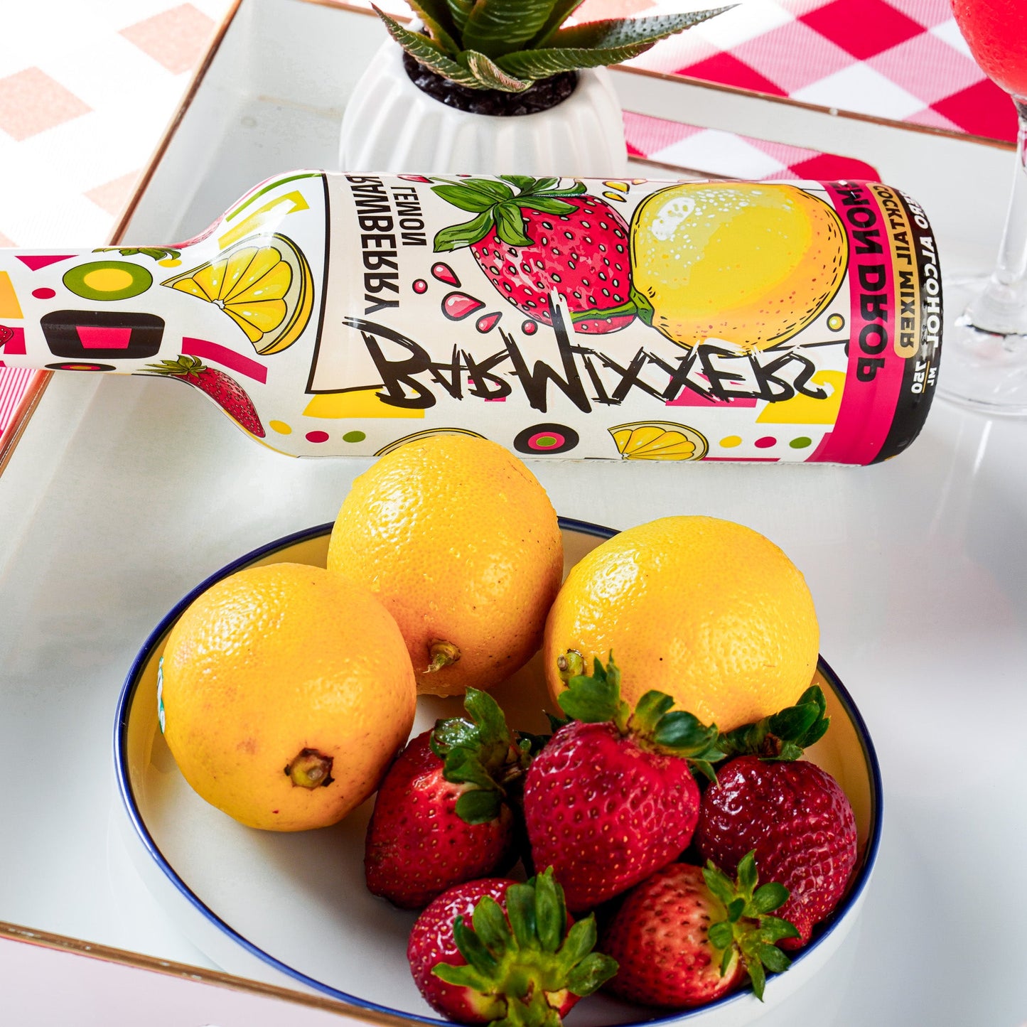BarMixxers Strawberry Lemon Drop beverage Mixer - 13 Servings - 25oz