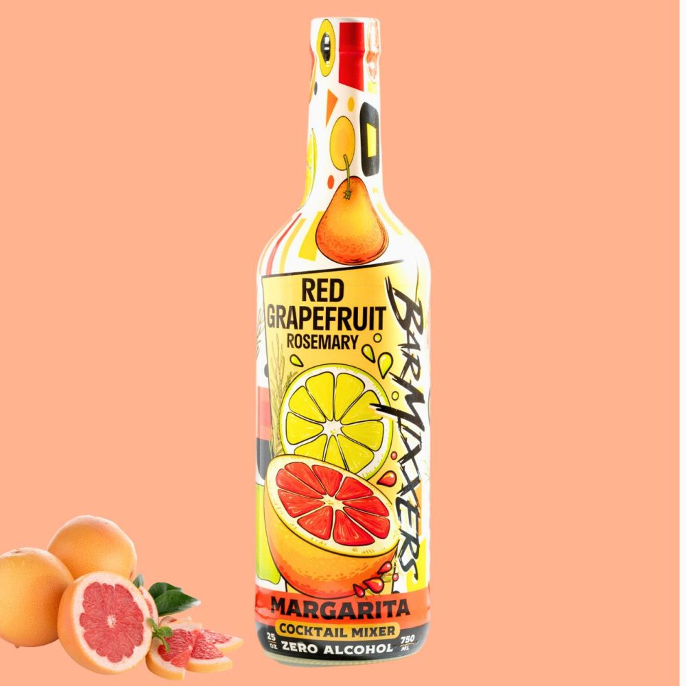 BarMixxers Red Grapefruit Rosemary Margarita Beverage Mixer - 25oz - 13 Servings