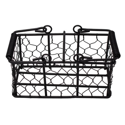Chicken Wire Caddy for 2 Half Pint 8oz Mason Jars