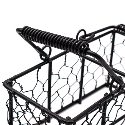 Chicken Wire Caddy for 2 Half Pint 8oz Mason Jars