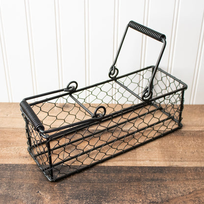 Chicken Wire Caddy for 3 Pint Mason Jars