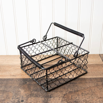 Chicken Wire Caddy for 4 Pint Mason Jars