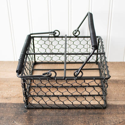 Chicken Wire Caddy for 4 Pint Mason Jars
